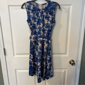 Crewcuts Girls Pink and Blue Abstract Floral Dress No Size Tag, See Photos